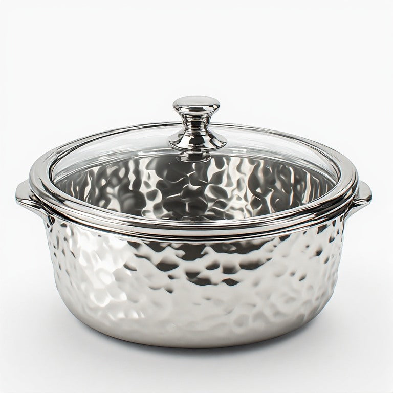Premium Hammered Stainless Steel Storage Canister - 500ml