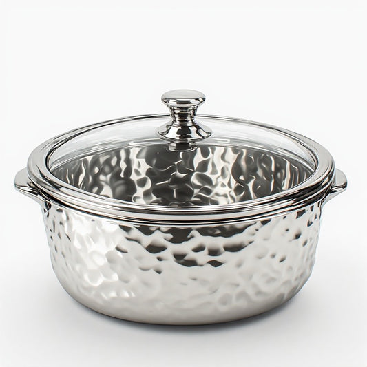Premium Hammered Stainless Steel Storage Canister - 500ml