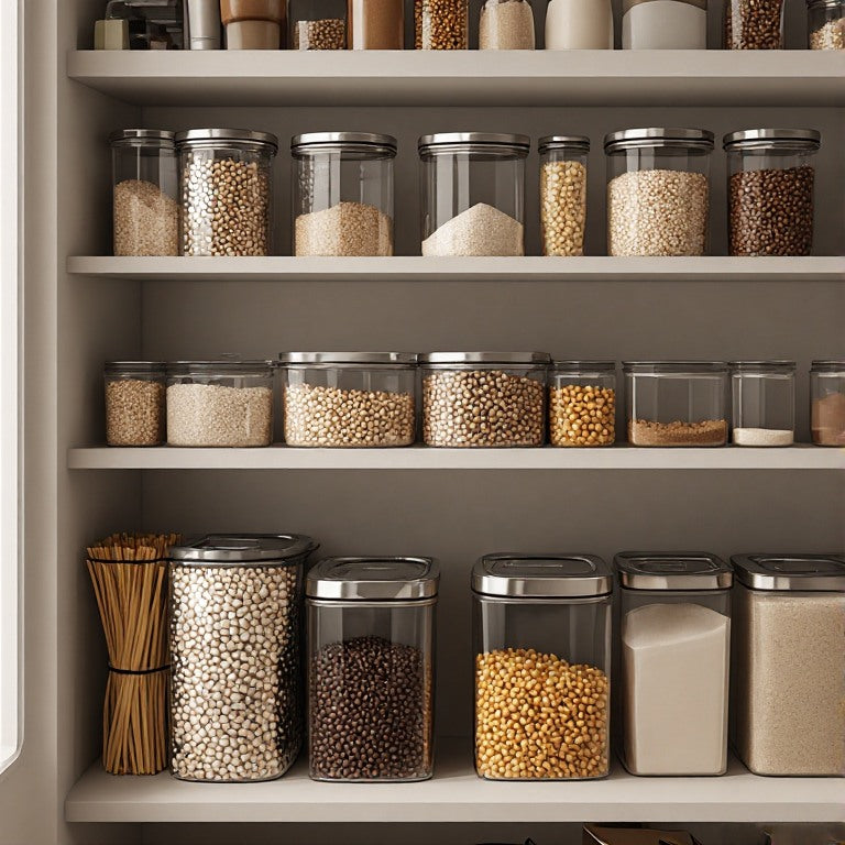 Premium Hammered Stainless Steel Storage Canister Set (4 Pieces)